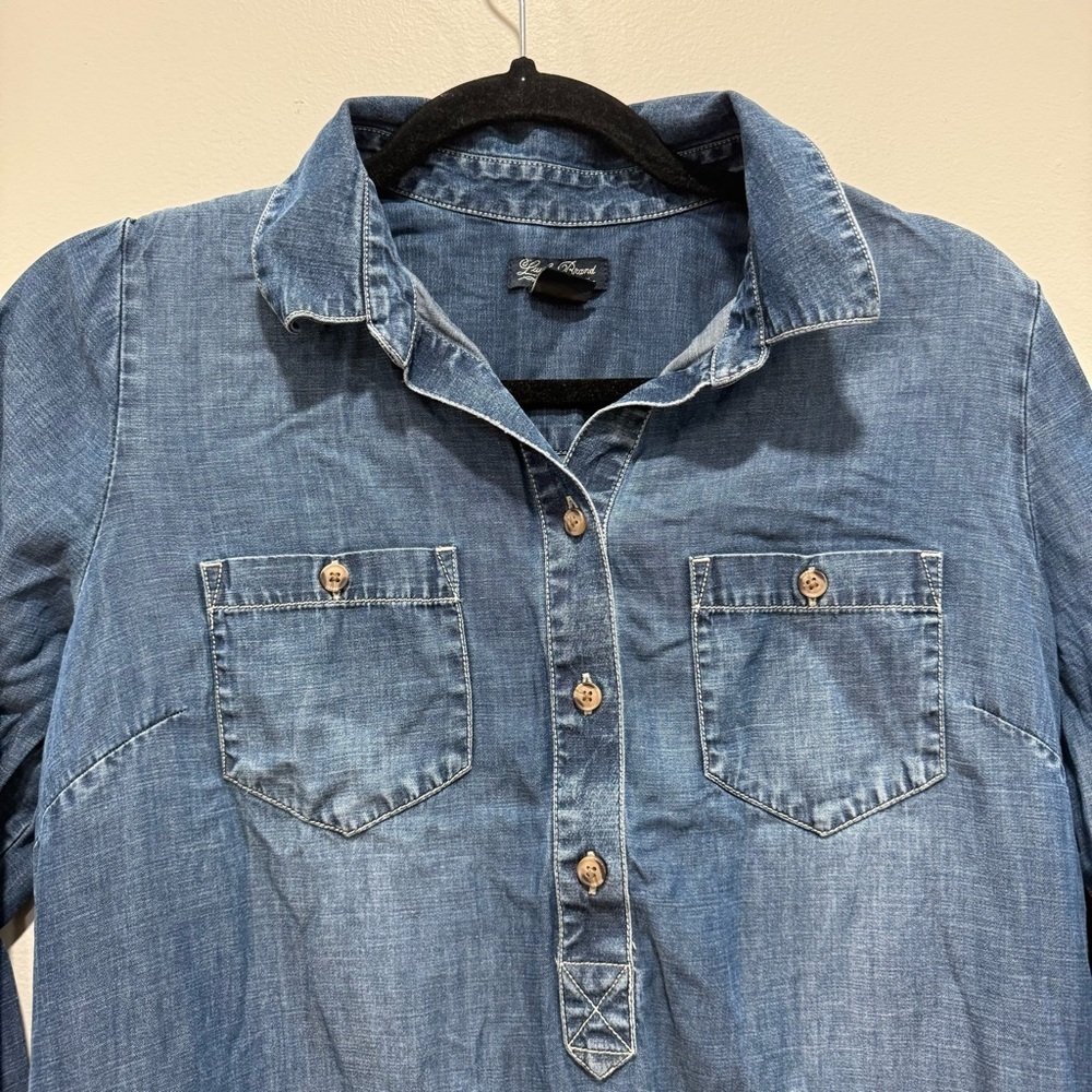 Lucky brand chambray dress medium - Picture 4 of 6